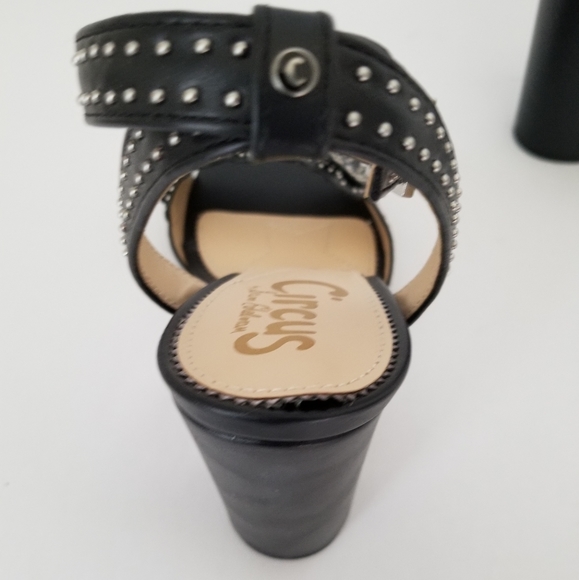 Sam Edelman circus faux leather studs wrap ankle sandals - Picture 6 of 8
